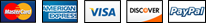 Moyens de paiement acceptés, Mastercard, Eurocard, Visa, Paypal