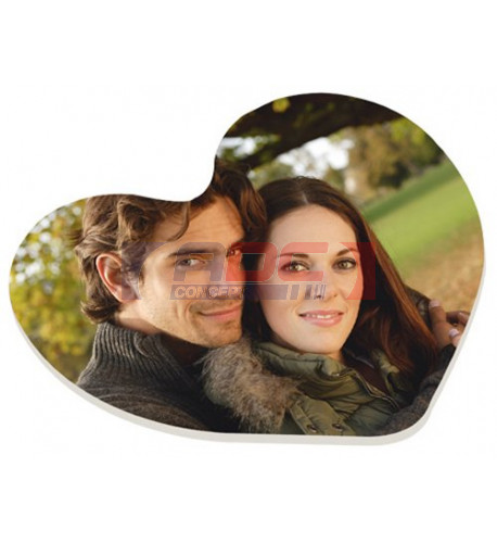 Magnet coeur pour frigo personnalisable en sublimation 60 x 60 mm - Epaisseur 2 mm (vendu à l'unité)