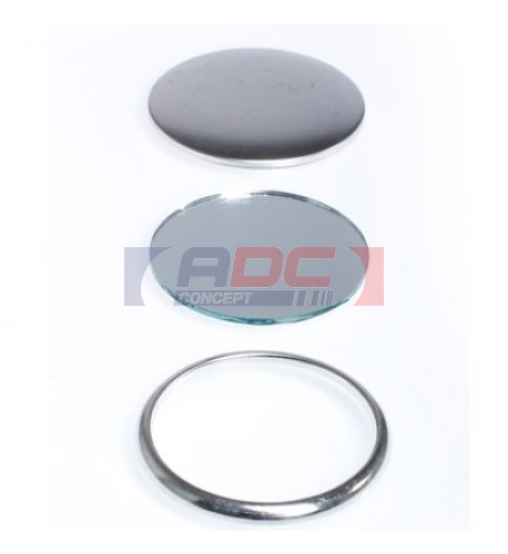 100 badges miroir 50 mm / 75 mm