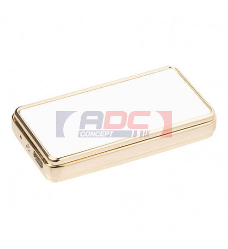 Briquet en métal doré électronique rechargeable par USB avec coffret luxe velours (vendu à l'unité)