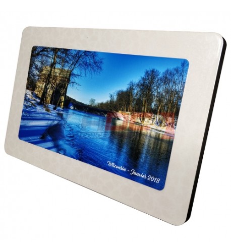 Cadre photo en MDF rectangulaire 30 x 20 cm légèrement bombé effet cristal