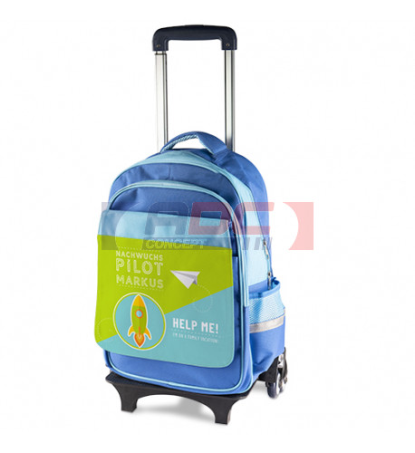 Chariot pour enfant avec sac à dos amovible bleu (vendu à l'unité)