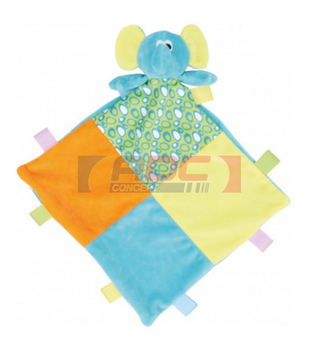 Doudou pour enfant éléphant multicolore 100% polyester Mumbles MM701 (vendu à l'unité)