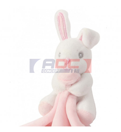 Doudou pour enfant lapin rose 100% polyester Mumbles MM700 (vendu à l'unité)