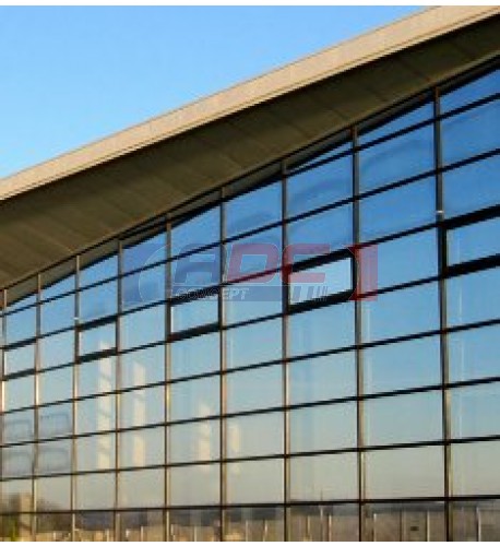 Film solaire bâtiment reflet miroir argent de l'extérieur