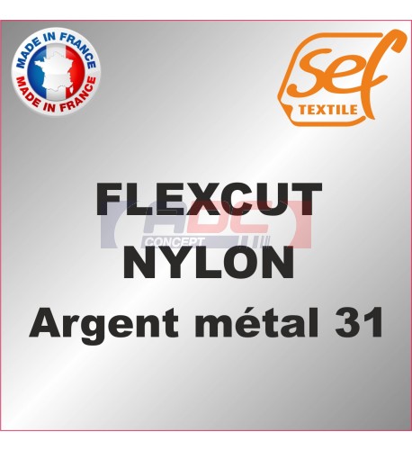 PU FlexCut Nylon Argent Métal 31