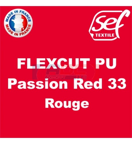 Vinyle thermocollant PU FlexCut Rouge Passion 33