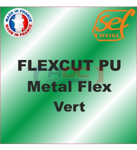 PU Métalflex Vert Métal - Vinyle thermocollant 60 microns