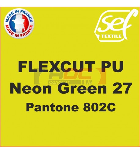 Vinyle thermocollant PU FlexCut X Vert Fluo 27