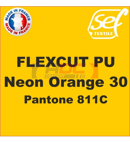 Vinyle thermocollant PU FlexCut Orange Fluo 30