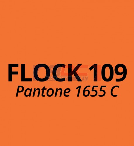 Vinyle thermocollant aspect et toucher velours Flock 109 Orange