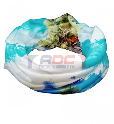 Foulard blanc polyester magique multifonctions 