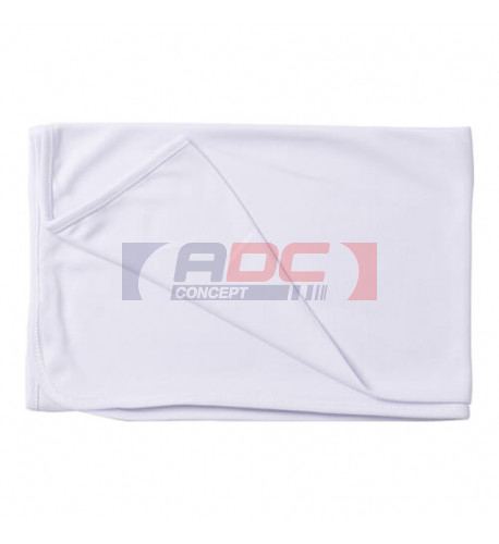 Couverture de bébé blanche 100% polyester 101 x 76 cm