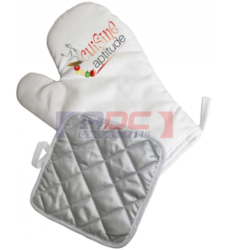 Kit gant et manique de cuisine pour sublimation (vendu à l'unité)