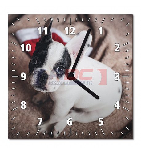 Horloge forme carré en fibres dures (MDF) 30 x 30 cm (vendu à l'unité)