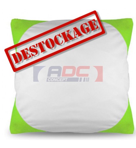 Housse de coussin bicolore 40 x 40 cm avec angles coloris vert clair (vendu à l'unité)