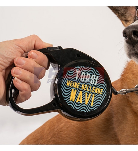  Laisse rétractable pour chien longueur 3 mètres sublimable recto/verso (vendu à l'unité)