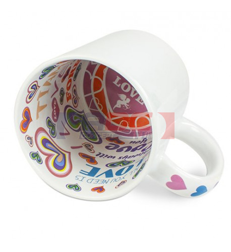 Mug à thème I Love You céramique traité 100% polyester 