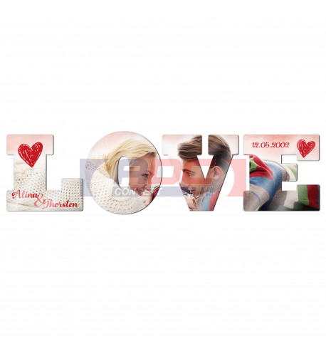 Ensemble de lettres H 14 cm épaisseur 3 mm en MDF pour former le mot LOVE (vendu à l'unité)