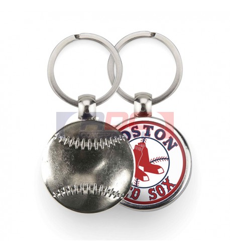 Lot de 100 porte-clés métalliques Ø 30 mm "MBB" Baseball