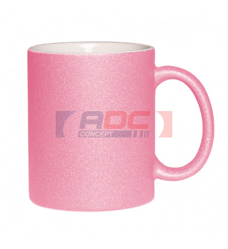 Mug en céramique Glitter (pailletés) rose Ø 80 mm