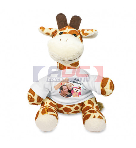 Peluche girafe H 22 cm (vendu à l'unité)