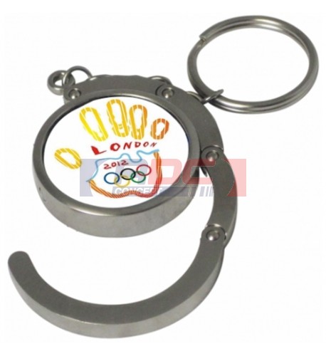 Porte-clé accroche sac forme rond avec fermeture magnétique (vendu à l'unité)