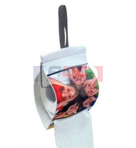 Porte papier toilette en tissu sublimable 14 x 21 cm