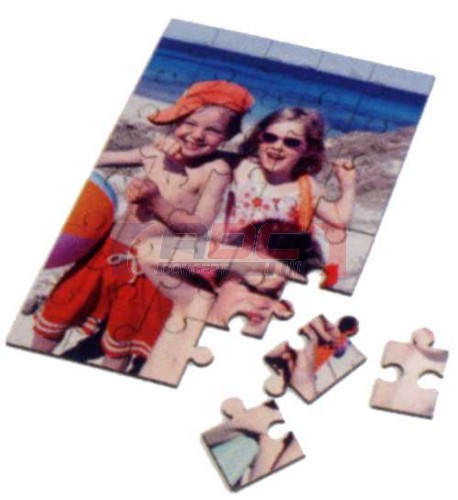 Puzzle blanc brillant format A5 19,7 x 14,5 cm épaisseur 2 mm - 80 pièces (vendu à l'unité)