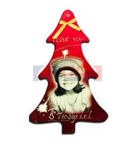 Décoration de Noël à suspendre en plastique forme Sapin de Noël 5,5 x 9 cm (vendu à l'unité)