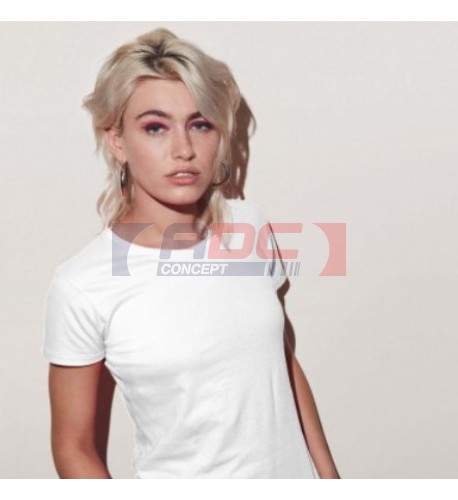 Tee-shirt femme blanc SC61432 (5 coloris) 145 gr/m² 100% coton XS à XXL (vendu à l'unité)