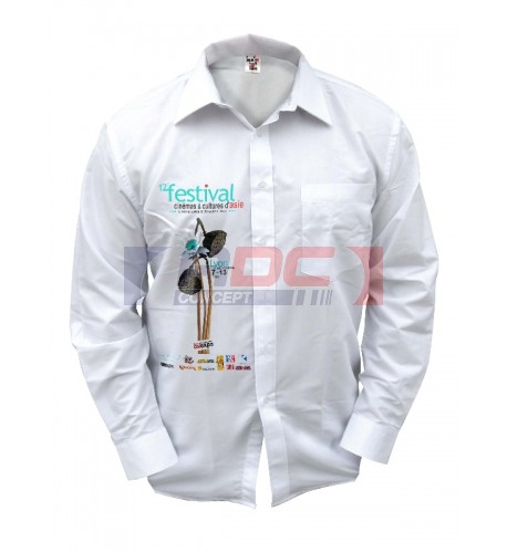 Chemise blanche manches longues 170 gr/m² - 4 tailles