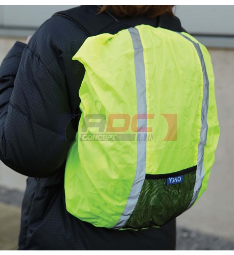 Housse de protection imperméable pour sac à dos YHVW068 jaune fluo