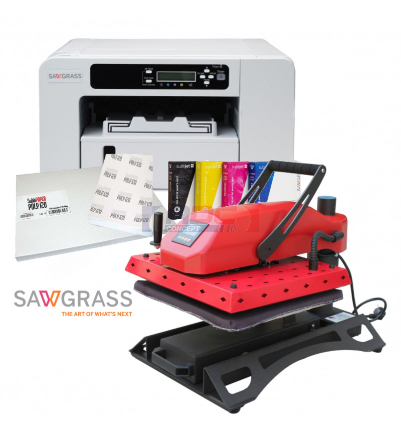 Pack 1ST A4 - Imprimante Sawgrass Virtuoso SG500 + Kit d'installation  Starter