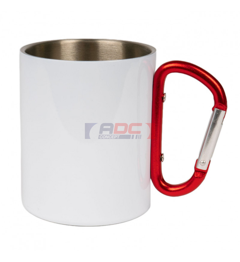 Tasse De Camping Ferrino Inox - Avec Mousqueton, Hauteur 8cm (Neuf)