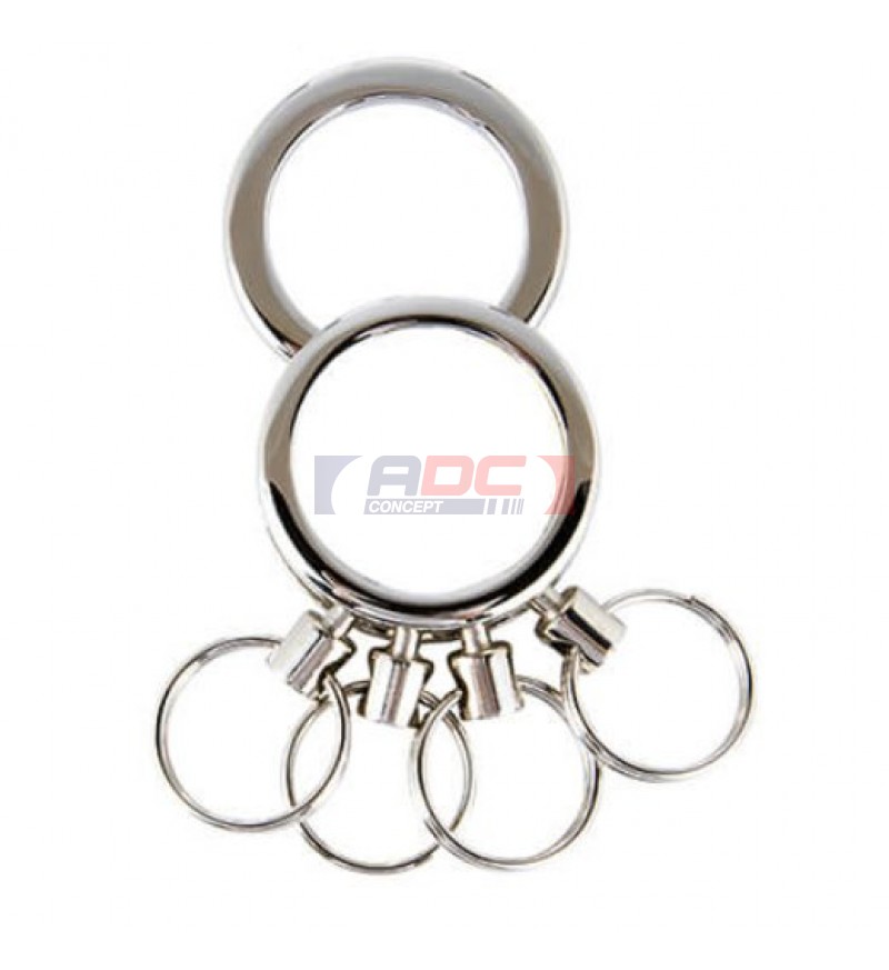 Porte-clés plat en aluminium or H80 mm