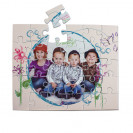 Puzzle blanc brillant 19 x 24 cm épaisseur 2 mm - 30 pièces