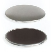 100 badges ovales magnétiques 45 mm x 69 mm
