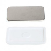 100 badges rectangulaires magnétique 37 mm x 58 mm