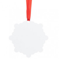 Décoration de Noël à suspendre en plastique forme Flocon de neige 7,6 x 7,6 cm (vendu à l'unité)