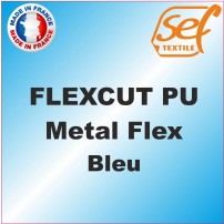 PU Métalflex Bleu Métal - Vinyle thermocollant 60 microns