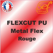 PU Métalflex Rouge Métal - Vinyle thermocollant 60 microns