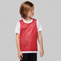 Chasuble enfant sportif 100% polyester maille en filet - 2 tailles - 9 coloris