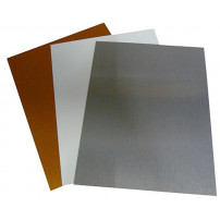 Plaque en aluminium 30,5 x 61 cm épaisseur 0,7 mm - 2 coloris