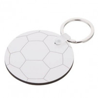 Porte-clé en MDF ballon de football Ø 5,5 cm (vendu à l'unité)