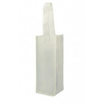 Sac bouteille blanc 9 x 9 x 39 cm