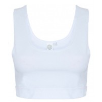 Brassière sport femme SK236 blanche 96% polyester avec étiquette détachable