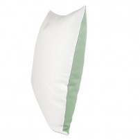 Housse de coussin bicolore vert océan 40 x 40 cm surface structurée (vendu à l'unité)