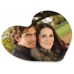 Magnet coeur pour frigo personnalisable en sublimation 60 x 60 mm - Epaisseur 2 mm (vendu à l'unité)