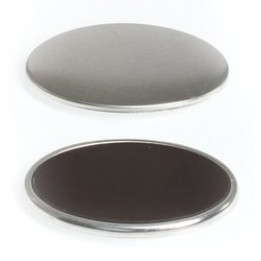 100 badges ovales magnétiques 45 mm x 69 mm